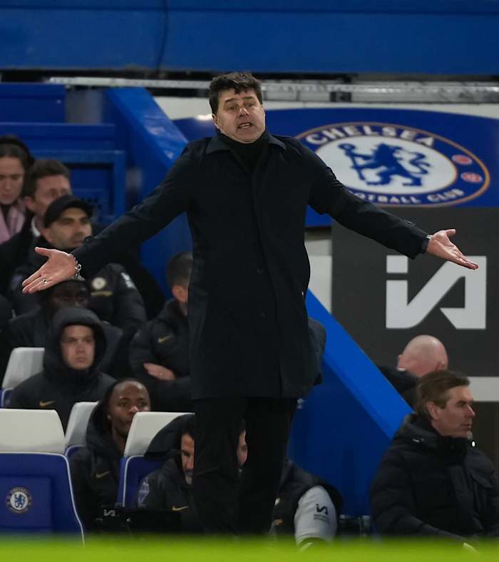 Chelsea manager Mauricio Pochettino pictured in January 2024 during his team's 6-1 win over Middlesbrough in the semi-finals of the EFL Cup